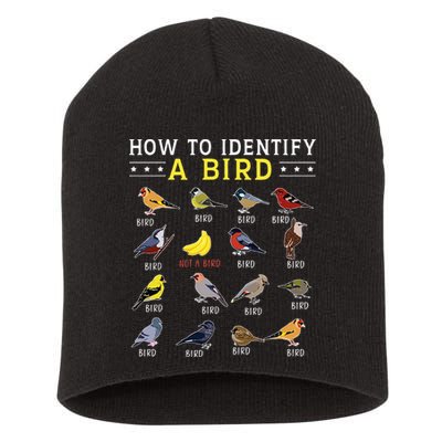 How To Identify A Bird Bird Watcher Bird Lover Short Acrylic Beanie