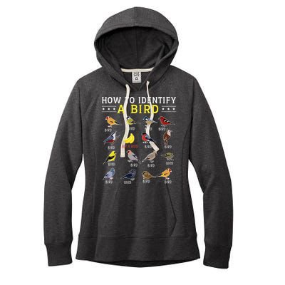 How To Identify A Bird Bird Watcher Bird Lover Women's Fleece Hoodie