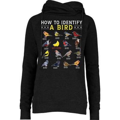 How To Identify A Bird Bird Watcher Bird Lover Womens Funnel Neck Pullover Hood