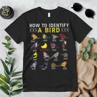 How To Identify A Bird Bird Watcher Bird Lover Premium T-Shirt