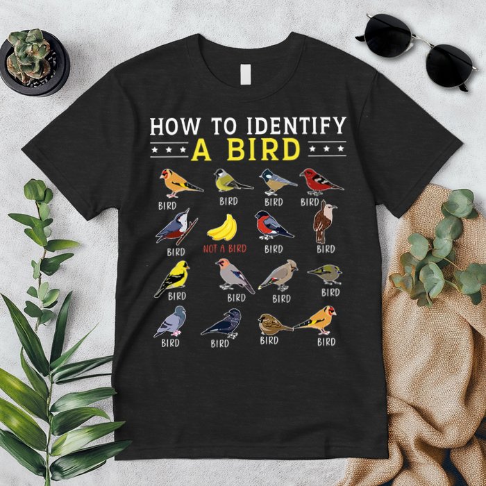 How To Identify A Bird Bird Watcher Bird Lover Premium T-Shirt
