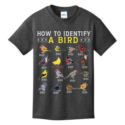 How To Identify A Bird Bird Watcher Bird Lover Kids T-Shirt