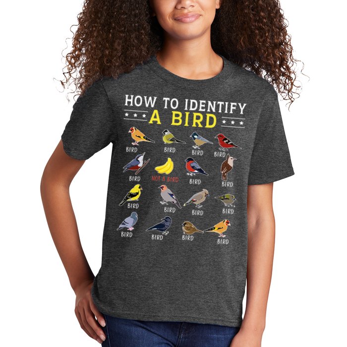 How To Identify A Bird Bird Watcher Bird Lover Kids T-Shirt