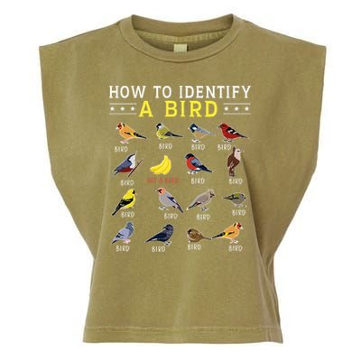 How To Identify A Bird Bird Watcher Bird Lover Garment-Dyed Women's Muscle Tee