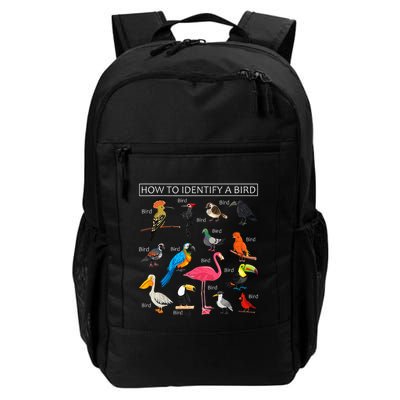 How To Identify A Bird Funny Birds Lover Nature Birdwatcher Daily Commute Backpack