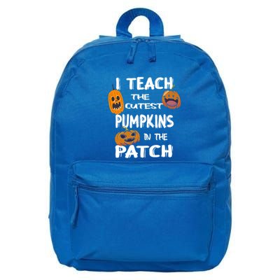Halloween Teacher I Teach The Cutest Pumpkins In The Patch Gift 16 in Basic Backpack