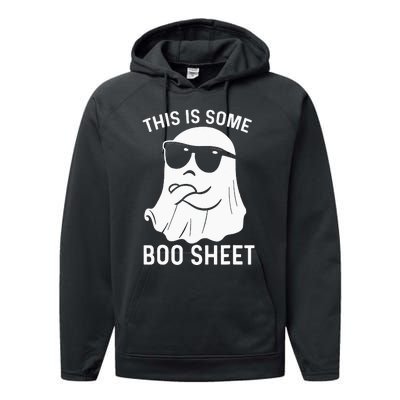 Halloween This Is Some Boo Sheet Ghost Performance Fleece Hoodie