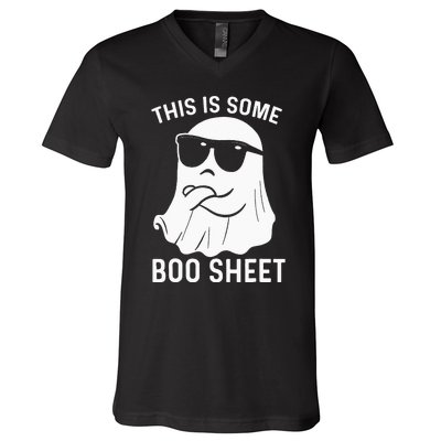 Halloween This Is Some Boo Sheet Ghost V-Neck T-Shirt