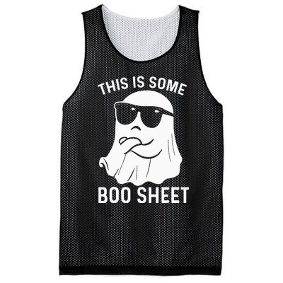 Halloween This Is Some Boo Sheet Ghost Mesh Reversible Basketball Jersey Tank