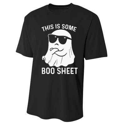 Halloween This Is Some Boo Sheet Ghost Performance Sprint T-Shirt