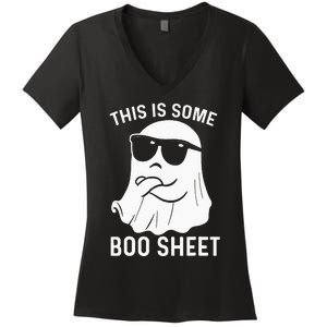 Halloween This Is Some Boo Sheet Ghost Women's V-Neck T-Shirt