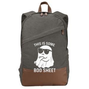 Halloween This Is Some Boo Sheet Ghost Cotton Canvas Backpack