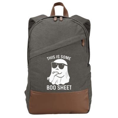 Halloween This Is Some Boo Sheet Ghost Cotton Canvas Backpack