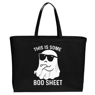 Halloween This Is Some Boo Sheet Ghost Cotton Canvas Jumbo Tote