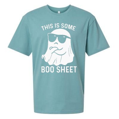 Halloween This Is Some Boo Sheet Ghost Sueded Cloud Jersey T-Shirt