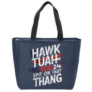 Hawk Tauh Inspirational Patriotic Design Zip Tote Bag