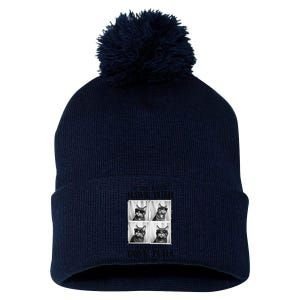 Hawk Tush If She DonT Hawk Tuah I DonT Tawk Tuha Pom Pom 12in Knit Beanie