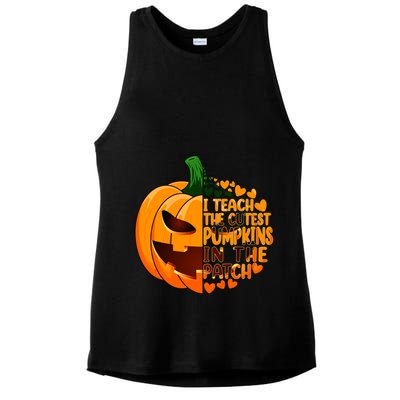 Halloween Teacher I Teach The Cutest Pumpkins In The Patch Gift Ladies PosiCharge Tri-Blend Wicking Tank
