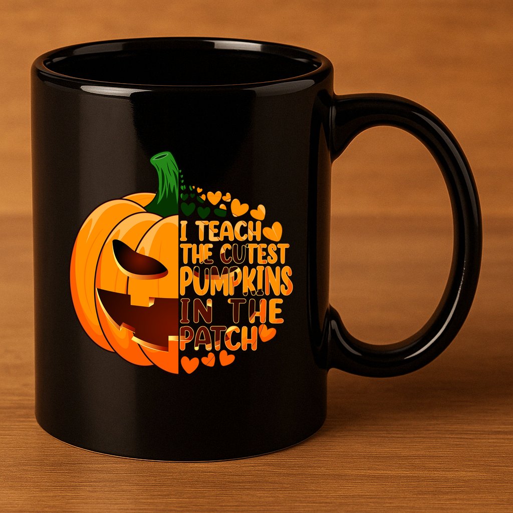 Halloween Teacher I Teach The Cutest Pumpkins In The Patch Gift 11oz C Handle Ceramic Mug