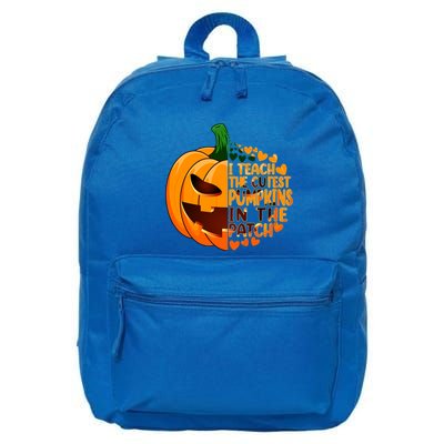 Halloween Teacher I Teach The Cutest Pumpkins In The Patch Gift 16 in Basic Backpack