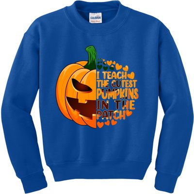 Halloween Teacher I Teach The Cutest Pumpkins In The Patch Gift Kids Sweatshirt