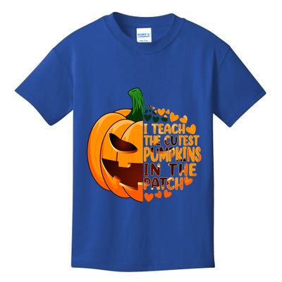 Halloween Teacher I Teach The Cutest Pumpkins In The Patch Gift Kids T-Shirt