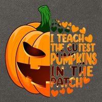 Halloween Teacher I Teach The Cutest Pumpkins In The Patch Gift Cotton Canvas Backpack