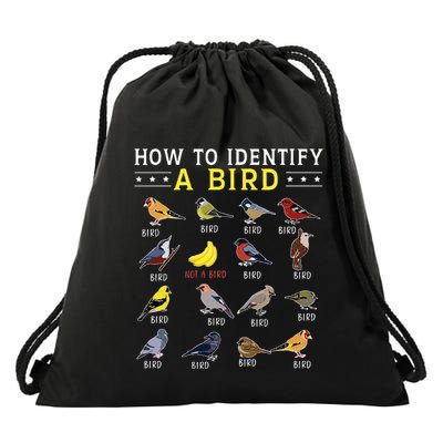 How To Identify A Bird Bird Watcher Bird Lover Drawstring Bag
