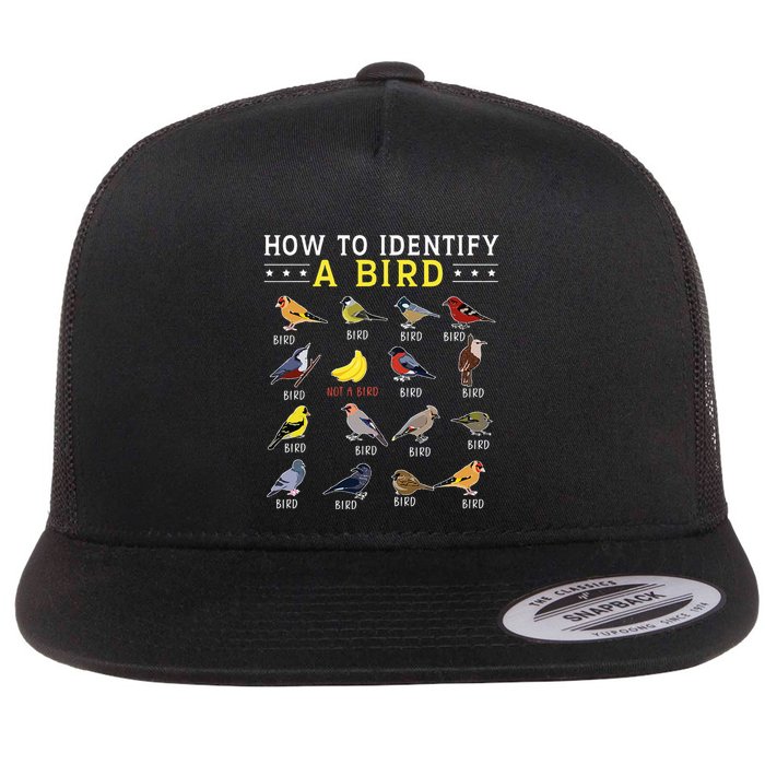 How To Identify A Bird Bird Watcher Bird Lover Flat Bill Trucker Hat