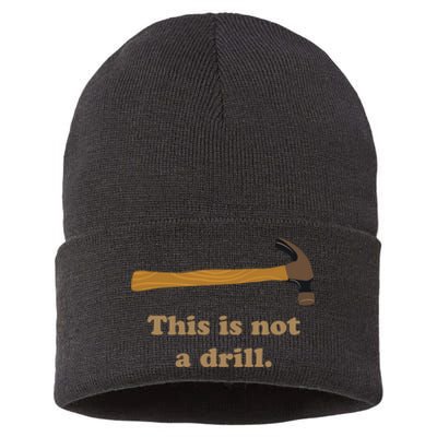 Hammer This Is Not A Drill Sustainable Knit Beanie