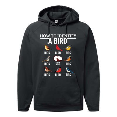 How To Identify A Bird Funny Bird Watching Performance Fleece Hoodie