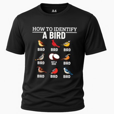 How To Identify A Bird Funny Bird Watching Cooling Performance Crew T-Shirt