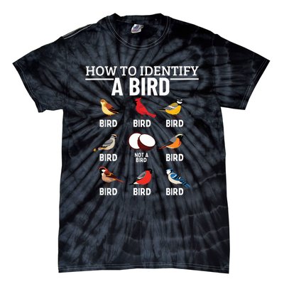 How To Identify A Bird Funny Bird Watching Tie-Dye T-Shirt