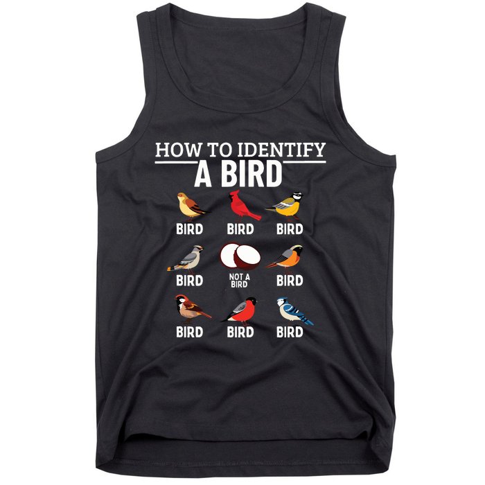 How To Identify A Bird Funny Bird Watching Tank Top