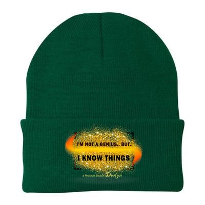 HoraceBeachDesigns, Teaseteetops, I KNOW THINGS Knit Cap Winter Beanie