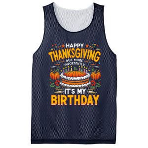 Happy Thanksgiving It S My Birthday Pumpkin Pie Thankful Day Mesh Reversible Basketball Jersey Tank