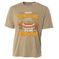 Happy Thanksgiving It S My Birthday Pumpkin Pie Thankful Day Cooling Performance Crew T-Shirt