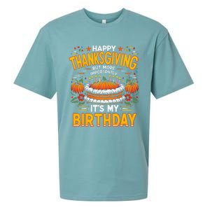 Happy Thanksgiving It S My Birthday Pumpkin Pie Thankful Day Sueded Cloud Jersey T-Shirt