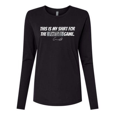 Humphrey This Is My For The Football Game Womens Cotton Relaxed Long Sleeve T-Shirt