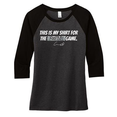 Humphrey This Is My For The Football Game Women's Tri-Blend 3/4-Sleeve Raglan Shirt