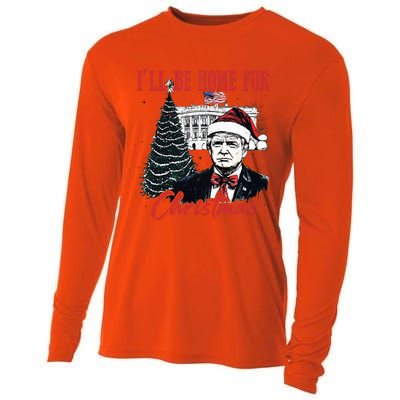 Humorous Trump Ill Be Home For Christmas 2024 Cooling Performance Long Sleeve Crew