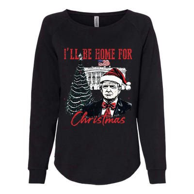 Humorous Trump Ill Be Home For Christmas 2024 Womens California Wash Sweatshirt