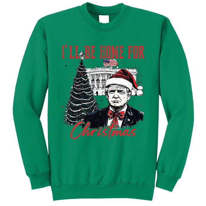 Humorous Trump Ill Be Home For Christmas 2024 Sweatshirt