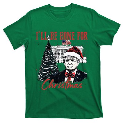 Humorous Trump Ill Be Home For Christmas 2024 T-Shirt