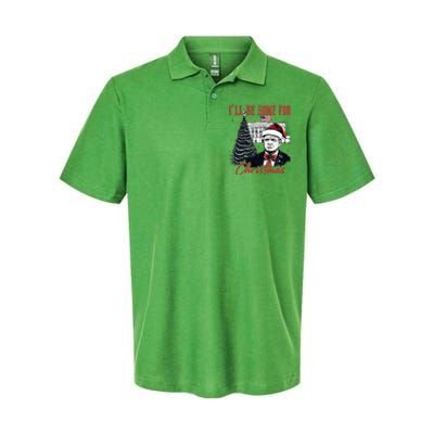 Humorous Trump Ill Be Home For Christmas 2024 Softstyle Adult Sport Polo