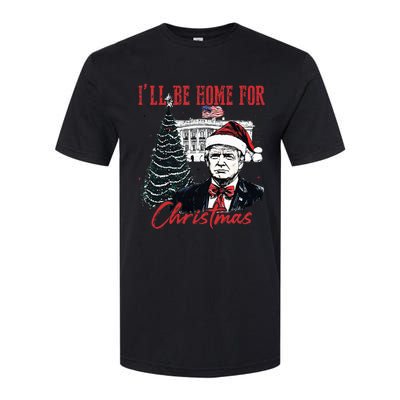 Humorous Trump Ill Be Home For Christmas 2024 Softstyle CVC T-Shirt