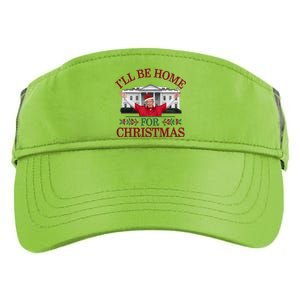 Humorous Trump I’Ll Be Home For Christmas 2024 Adult Drive Performance Visor