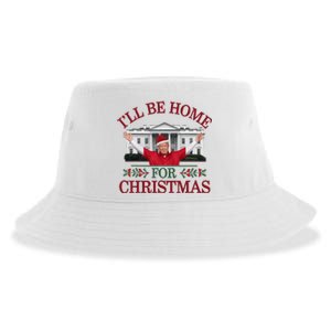 Humorous Trump I’Ll Be Home For Christmas 2024 Sustainable Bucket Hat