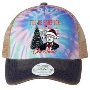 Humorous Trump Ill Be Home For Christmas 2024 Legacy Tie Dye Trucker Hat