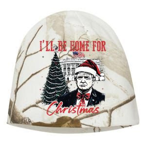 Humorous Trump Ill Be Home For Christmas 2024 Kati - Camo Knit Beanie